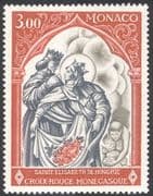 Monaco 1969 St Elisabeth of Hungary/ Red Cross/ Medical/ Health/ Welfare 1v (n27718)