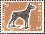 Monaco 1970 Dobermann/ Dogs/ Dog Show/ Pets/ Nature/ Animals 1v (n21765a)