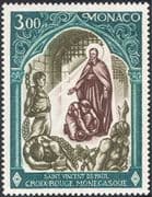 Monaco 1971 Red Cross Fund/ St Vincent de Paul/ Health/ Medical/ Saints/ Prisoners 1v n44157