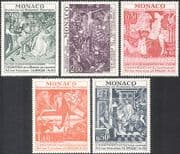 Monaco 1972 Easter/ Jesus/ Cross/ Artists/ Art/ Paintings/ Religion/ People 5v (n43016)