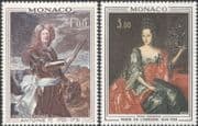 Monaco 1972 Prince Antoine I/ Princess Marie/ Royalty/ Portraits/ Painting/ Art 2v set n45795