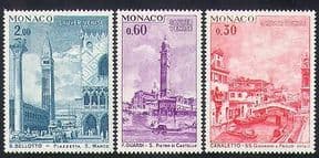Monaco 1972 Save Venice  /  Buildings  /  Architecture  /  UNESCO  /  Paintings 3v set (n34635)