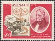 Monaco 1973 Sir George Cayley/ Aviation/ Inventors/ Planes/ Aircraft/ Transport 1v (n39517)