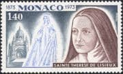 Monaco 1973 St Theresa of Lisieux/ Saints/ People/ Church/ Building/ Architecture 1v (n45218)