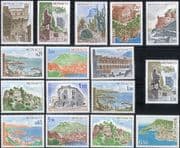 Monaco 1974 Buildings/ Palace/ Clock Tower/ Statue/ Cactus/ Views/ Tourism 16v set (mc1266)