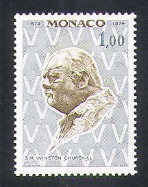 Monaco 1974 Sir Winston Churchill  /  Military  /  WWII  /  People  /  History 1v (n37843)