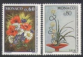 Monaco 1975 Flowers  /  Nature  /  Plants  /  Art  /  Flower Show 2v set (n34192)