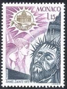 Monaco 1975 Holy Year/ Christ/ Crown of Thorns/ Religion/ Animation 1v (n43184)