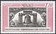 Monaco 1976 American Revolution 200th Anniversary/ Bicentenary/ / Liberty Bell/ S-on-S/ Stamp-on-Stamp 1v (n43763)