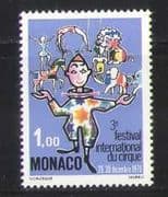 Monaco 1976 Clowns / Circus / Animation / People / Lion / Horse / Elephant 1v (n27197)