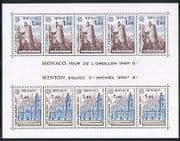 Monaco 1977 Europa / Tower / Church / Buildings sht (n32333)