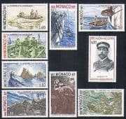 Monaco 1977 Ships / Sailing / Transport / Nautical / Royalty / Fish / Lighthouse 9v (n33508)