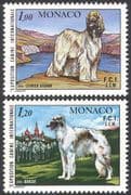 Monaco 1978 Dogs / Afghan / Borzoi / Nature / Animals / Pets 2v set (n18671)