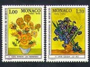 Monaco 1978 Vincent van Gogh / Flowers / Art / Painting / People / Artists 2v set (n33839)