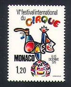 Monaco 1979 Clowns / Circus / Festival / Animation 1v (n32796)