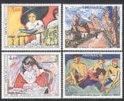 Monaco 1980 Art / Paintings / Artists / Matisse / van Dongen / Vlaminck 4v set (n34219)