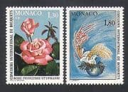 Monaco 1980 Roses / Flowers / Plants / Nature / Art / Flower Show 2v set (n34181)