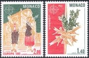 Monaco 1981 Europa/ Easter/ Church/ Palm Cross/ Holiday/ Festival/ Buildings/ Architecture 2v set (n43989)