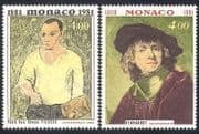 Monaco 1981 Picasso / Rembrandt / Artists / Paintings / Art / Portraits / People 2v (n40289)