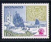 Monaco 1981 Polar Congress / Ships / Sailing / Transport / Map / Exploration 1v (n30689)