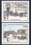 Monaco 1982 Art / Transport / Buildings / Casino / Horses / Carriage 2v set (n33830)