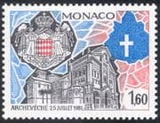 Monaco 1982 Cathedral/ Coat-of-Arms/ Church/ Building/ Architecture 1v (n43164)