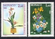Monaco 1982 Flowers / Plants / Nature / Art / Flower Show 2v set (n39565)