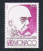 Monaco 1982 Robert Koch / Medical Science / Health / Welfare / TB / Medicine 1v (n33841)