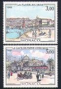 Monaco 1983 Art / Transport / Buildings / Lighthouse / Horses / Carriage 2v set (n34426)