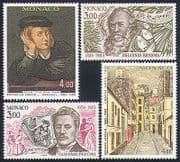 Monaco 1983 Music / Art / Composers / Artists / Puccini / Brahms / Raphael / Utrillo 4v n33836