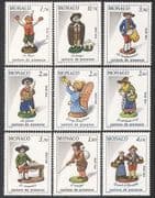 Monaco 1984 Christmas / Crib Figures / Figurines / Sheep / Angel / Drummer 9v set (n39102)