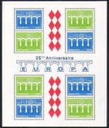 Monaco 1984 Europa / Bridge / Communications 8v sht n32336