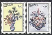 Monaco 1984 Flowers / Plants / Nature / Flower Show 2v set (n34355)