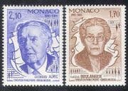 Monaco 1985 Auric / Boulanger / Music / Composers / Competition / People 2v set (n39295)