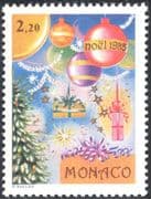 Monaco 1985 Christmas/ Greetings/ Tree/ Decorations/ Baubles 1v (n43741)