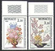 Monaco 1985 Flowers / Roses / Plants / Nature / Art / Flower Show 2v set (n34351)