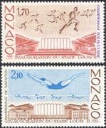 Monaco 1985 Louis II Sports Stadium/ Buildings/ Architecture/ Games/ Athletics/ Swimming 2v set n43940