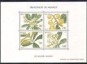 Monaco 1985 Medlar/Flowers/ Fruit/ Trees/ Plants/ Nature/ Seasons 4v m/s (n36644)