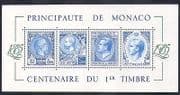 Monaco 1985 Stamps / Centenary / Prince Albert / Prince Rainier / Royalty m / s (n36658)