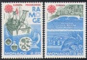 Monaco 1986 Europa/ Ramoge/ Boats/ Nature/ Fish/ Marine/ Research/ Microscope 2v set (n30715)