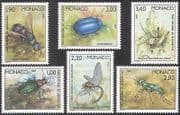 Monaco 1987 Beetles / National Park / Insects / nature / Conservation 6v set (n38193a)