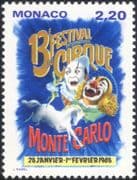 Monaco 1987 Circus/ Clowns/ Horses/ Animation/ Animals/ Nature/ Animation 1v (n34783)
