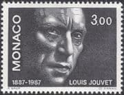 Monaco 1987 Louis Jouvet/ Theatre/ Film/ Cinema/ Actor/ People/ Acting 1v (mc1125)
