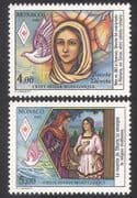 Monaco 1987 Red Cross / Medical / Health / Welfare / St Devote / Dove 2v set (n39340)