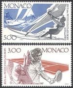 Monaco 1987 Tennis/ Dinghy Sailing/ Windsurfing/ Sports/ European Games/ Boats/ Transport 2v set (n41703)