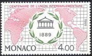 Monaco 1989 Interparliamentary Union Centenary/ 100th/ Maps/ Politics/ People 1v (n43182)