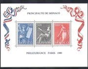 Monaco 1989 Liberty / Equality / Fraternity / StampEx / Art / Paintings 3v m / s (n36653)