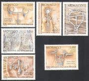Monaco 1989 National Park / Rock Art / Carving / Oxen / Puppet / Hunting 6v set (n34428)