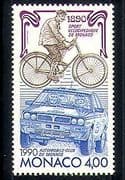 Monaco 1990 Cars / Bike / Rally / Cycling / Racing / Motoring / Bicycle / Transport 1v n30571