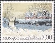 Monaco 1990 Claude Monet/ Art/ Painting/ Artists/ People/ Magpie/ Birds 1v (n43839)